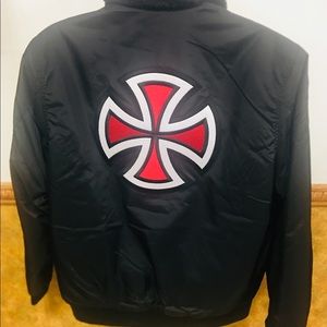 supreme independent fur collar bomber jacket